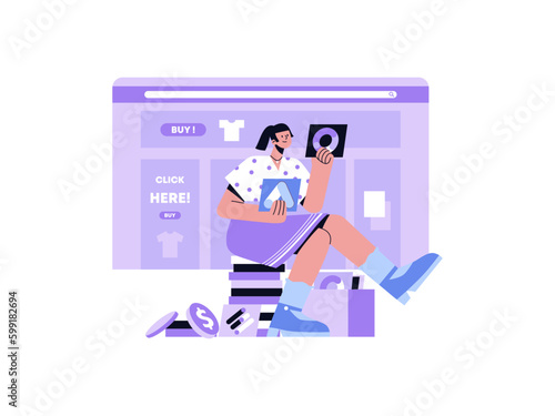 Social Media Content Creator Youtuber Instagram Ads Endorsement Facebook Twitter Tiktok Video Photo Model Digital Marketing campagin Illustration