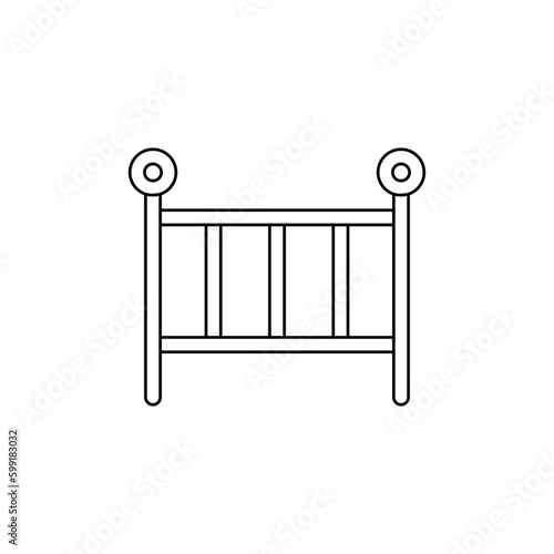 Fence icon vector. paling illustration sign. fencing symbol. hedge logo.