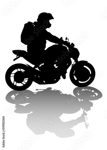 Old big bike on white background