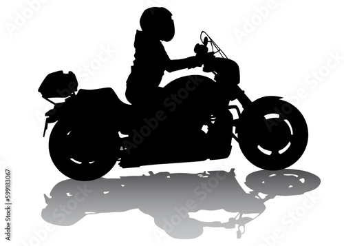 Old big bike on white background