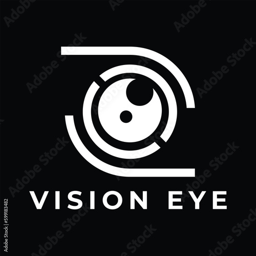 vision eye logo design template
