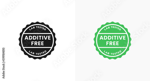 Additive Free Stamp or Additive Free Label Vector Isolated in Flat Style. Best Additive Free Stamp for product packaging design element. Additive Free Label for product design element.