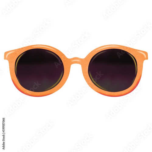 Orange Watercolor sunglasses. 