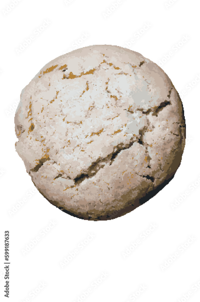 Naklejka premium Cookie, baking, isolated vector image
