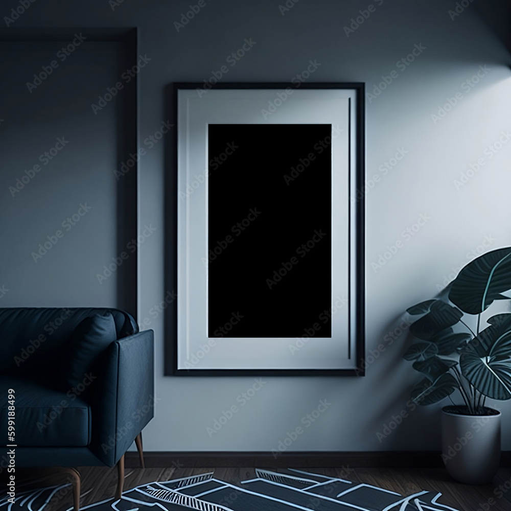 Wall art. Vertical picture frame mockup Wall art. Vertical picture frame mockup