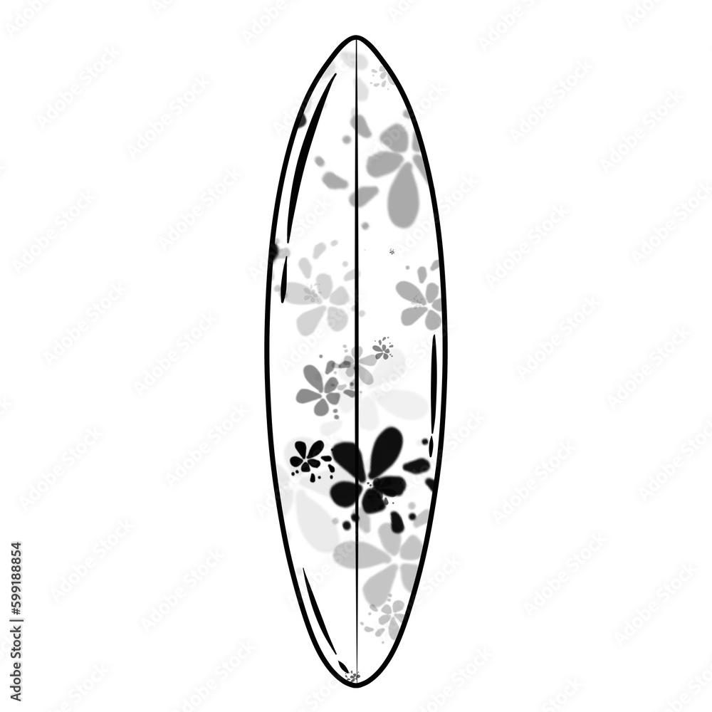Surfboad Black doodle. Surfboad Black doodle.