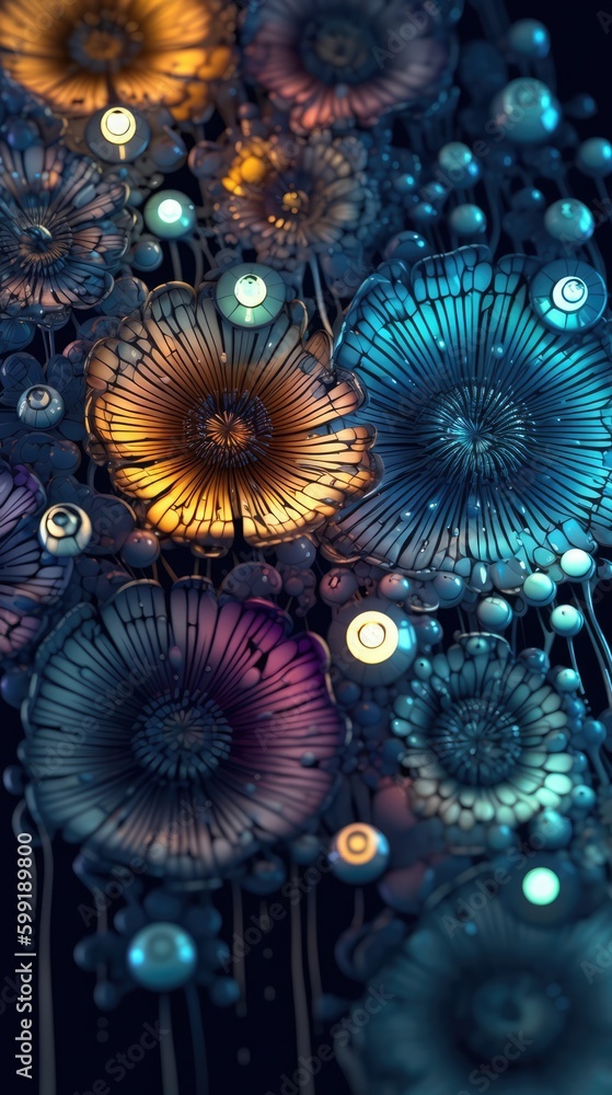 Abstract multicolour background made with generative ai Abstract multicolour background made with generative ai