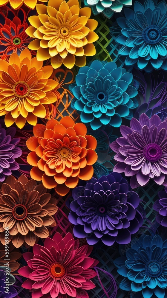 Abstract multicolour background made with generative ai Abstract multicolour background made with generative ai