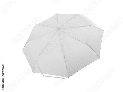 Mock-up of white umbrella isolated on transparent background