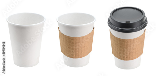 Wallpaper Mural White paper coffee cup collection Torontodigital.ca