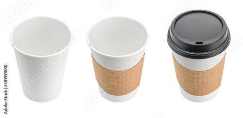 Wallpaper Mural White paper coffee cup collection Torontodigital.ca