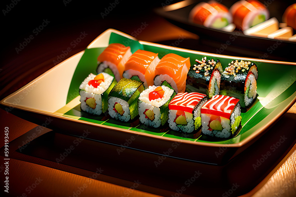 Illustration of delicious sushi Illustration of delicious sushi
