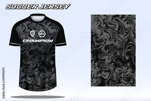 Soccer jersey sport t-shirt design mockup for football club