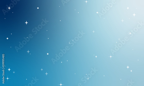 青空・グラデーションとキラキラフレーム・背景素材
