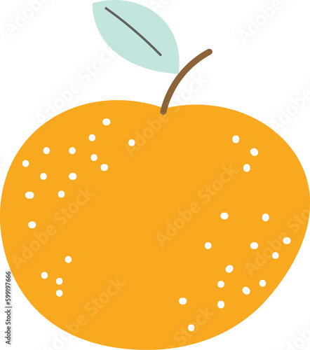 Orange fruit icon. Flat illustration of orange fruit vector icon for web design EPS