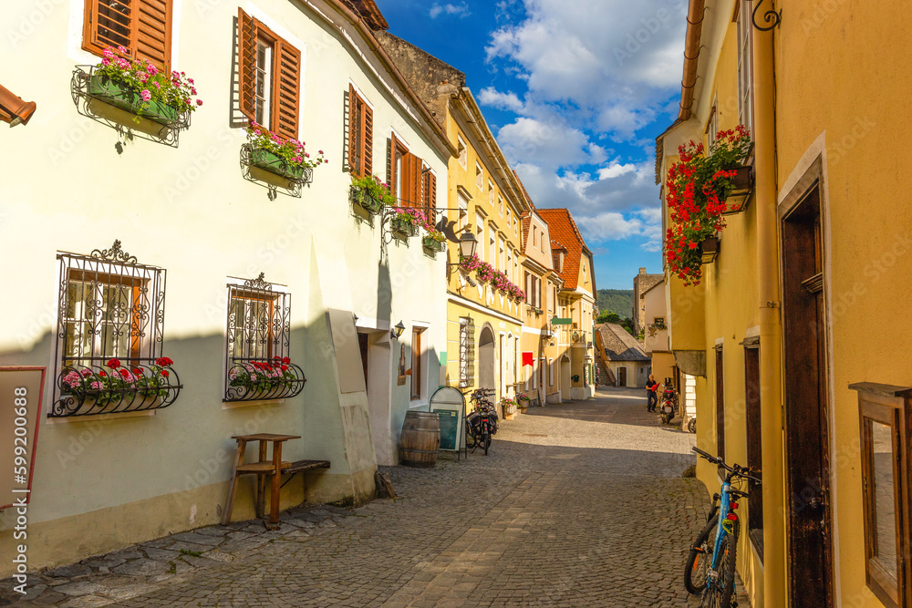Durnstein town in Wachau valley. Austria