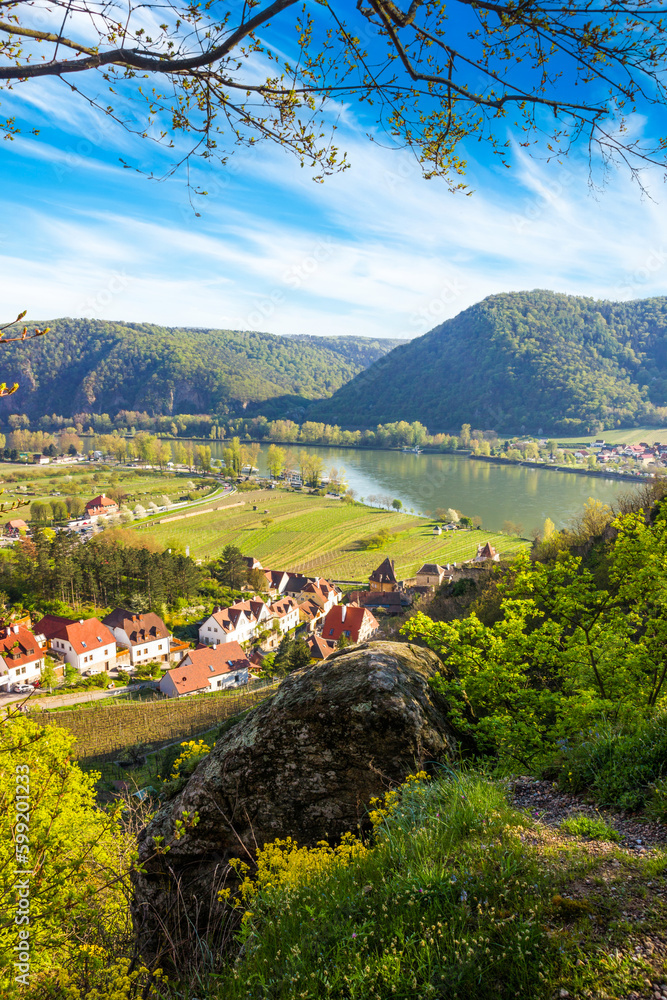 Durnstein town in Wachau valley. Austria