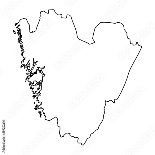 Vastra Gotaland county map, province of Sweden. Vector illustration. photo
