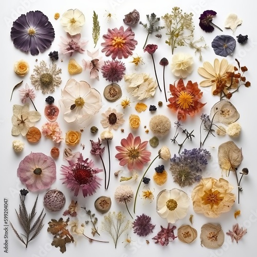 Wallpaper Mural dried flower background Generative AI Torontodigital.ca