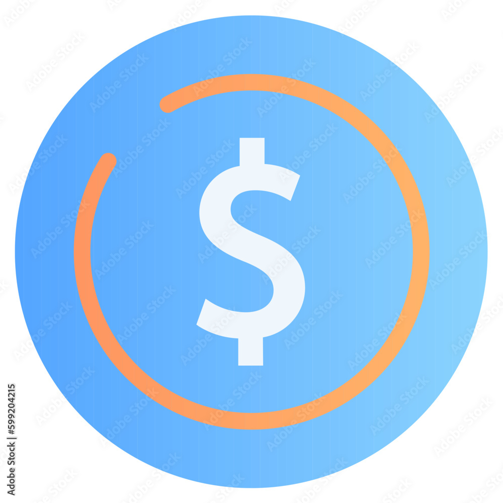 The Dollar Coin icon is a symbol of money, wealth, and financial value, commonly used in financial or investment-related apps and websites The Dollar Coin icon is a symbol of money, wealth, and financial value, commonly used in financial or investment-related apps and websites