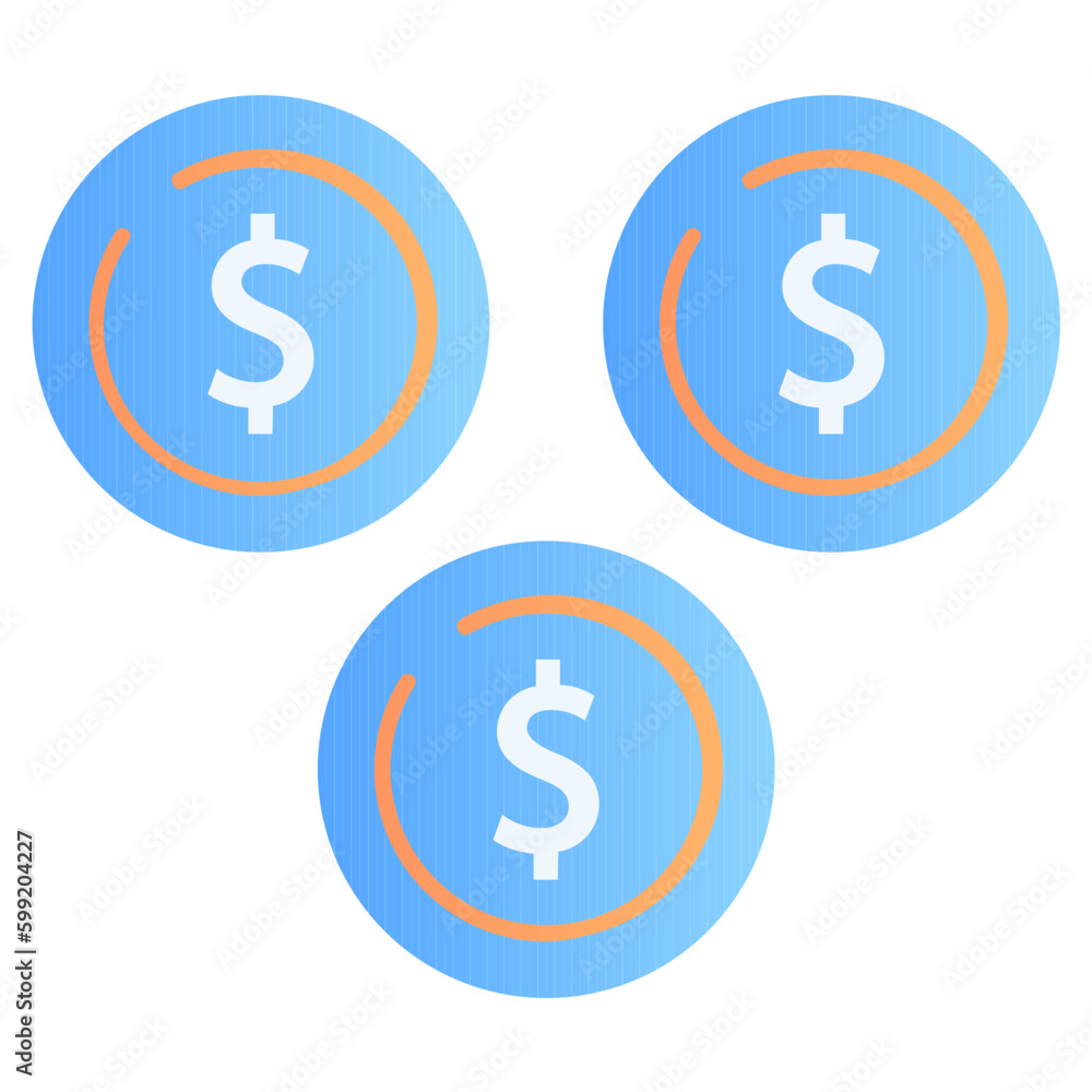 The Dollar Coin icon is a symbol of money, wealth, and financial value, commonly used in financial or investment-related apps and websites The Dollar Coin icon is a symbol of money, wealth, and financial value, commonly used in financial or investment-related apps and websites