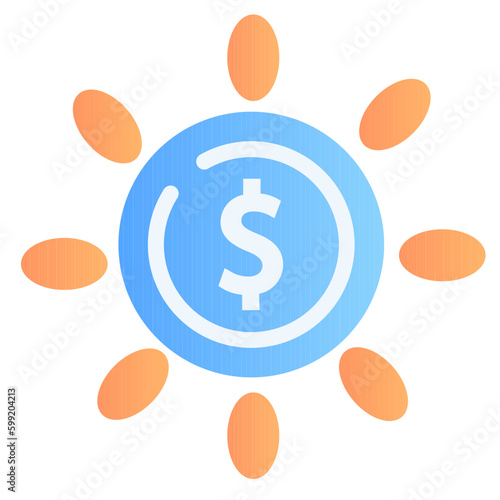 The Earnings icon represents an increase in profits or income, commonly used in accounting or financial management software