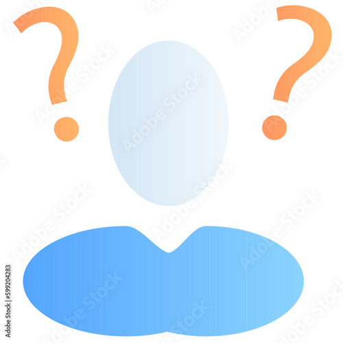 The Question icon represents inquiry or curiosity, commonly used in help or support-related software