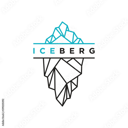 Iceberg logo design vector illustration