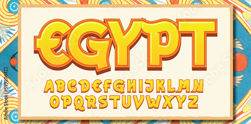 Historic Egypt Vector Editable Text Effect Template