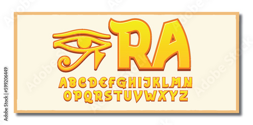 Ra Egyptian Style Vector Font