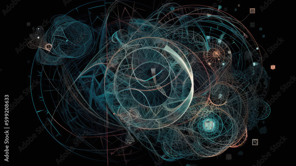 Mathematical Symphony: Symbols, Shapes, and Formulas ilustración de ...