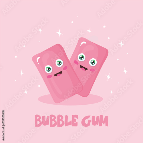 Strawberry flavor chewing cute cartoon gum