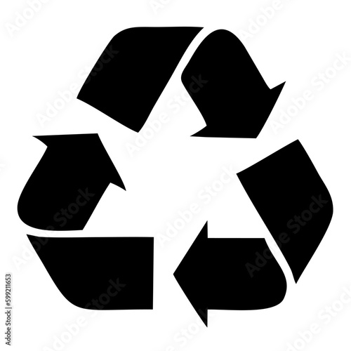 Recycle symbol transparent png outline