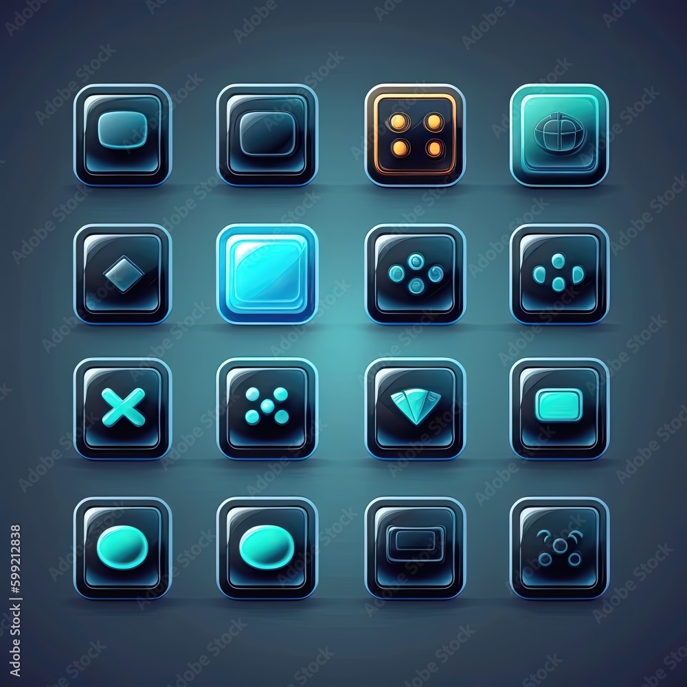 mobile square game button ai generated mobile square game button ai generated