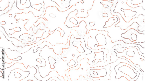 Topographic map background concept. Vector abstract illustration. Geography concept. The stylized height of the topographic map contour in colorful lines  