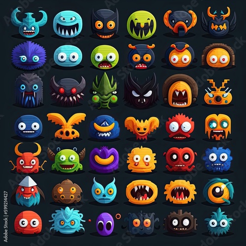 funny monster character avatar ai generated