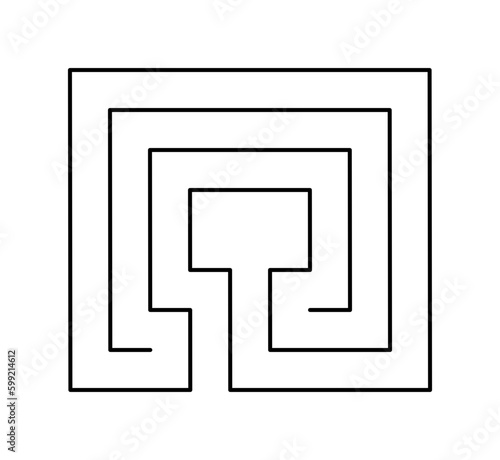 klassisches, eckiges Labyrinth