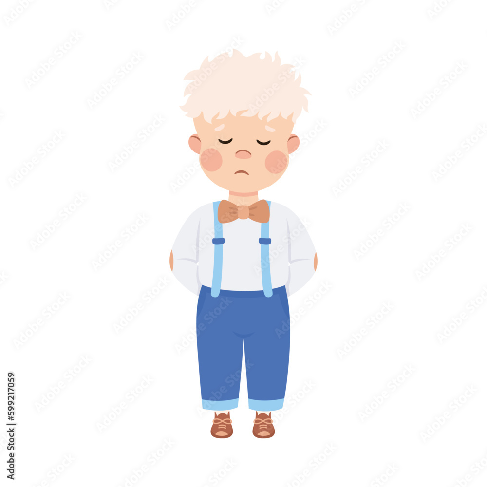 Upset little boy. Stressed schoolkid. Conflict at school, bullying, intimidation of weak cartoon vector illustration Upset little boy. Stressed schoolkid. Conflict at school, bullying, intimidation of weak cartoon vector illustration