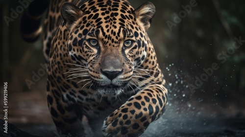 Incredible Jaguar in Natural Habitat AI Generated Generative AI © ArquitecAi