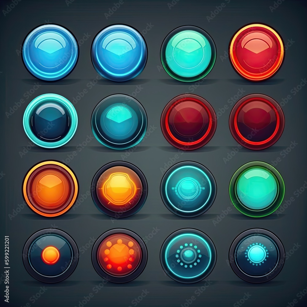 interface round game button ai generated interface round game button ai generated