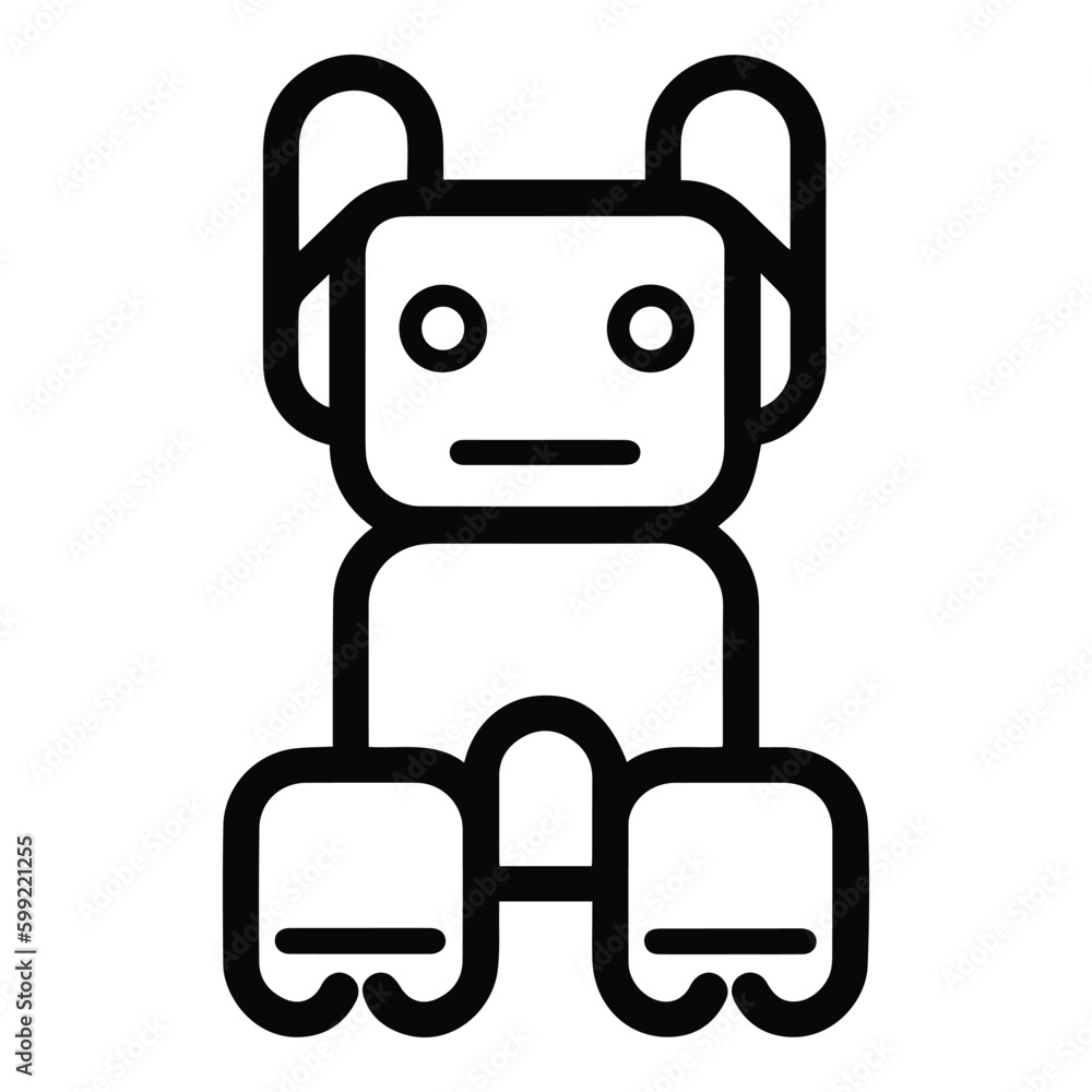 Robot Flat Icon Isolated On White Background Robot Flat Icon Isolated On White Background