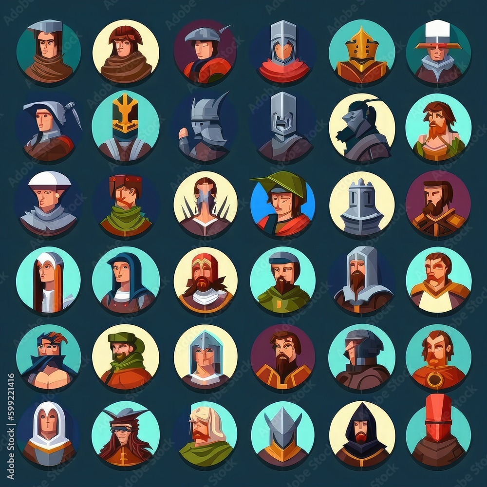 armor medieval character avatar ai generated armor medieval character avatar ai generated