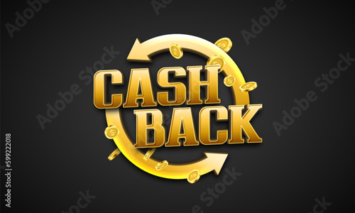 Cash back. Promotion poster. Vector template for your design.