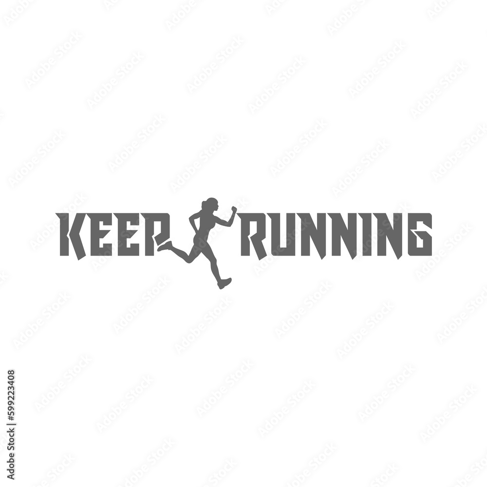 Keep running icon isolated on transparent background Keep running icon isolated on transparent background