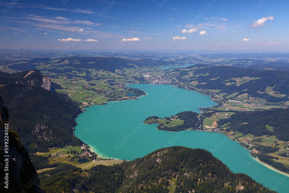 Lake Mondsee in Salzkammergut, Austria