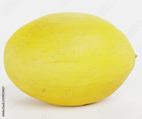 Realistic 3D Render of Lemon