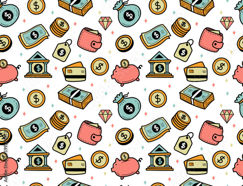 money element seamless pattern