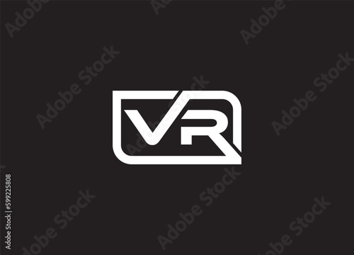 VR Letter Logo Design with Creative Modern Typography Design