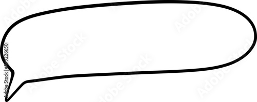 Speech bubble message line art illustration