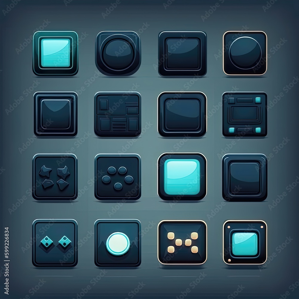 gui square game button ai generated gui square game button ai generated